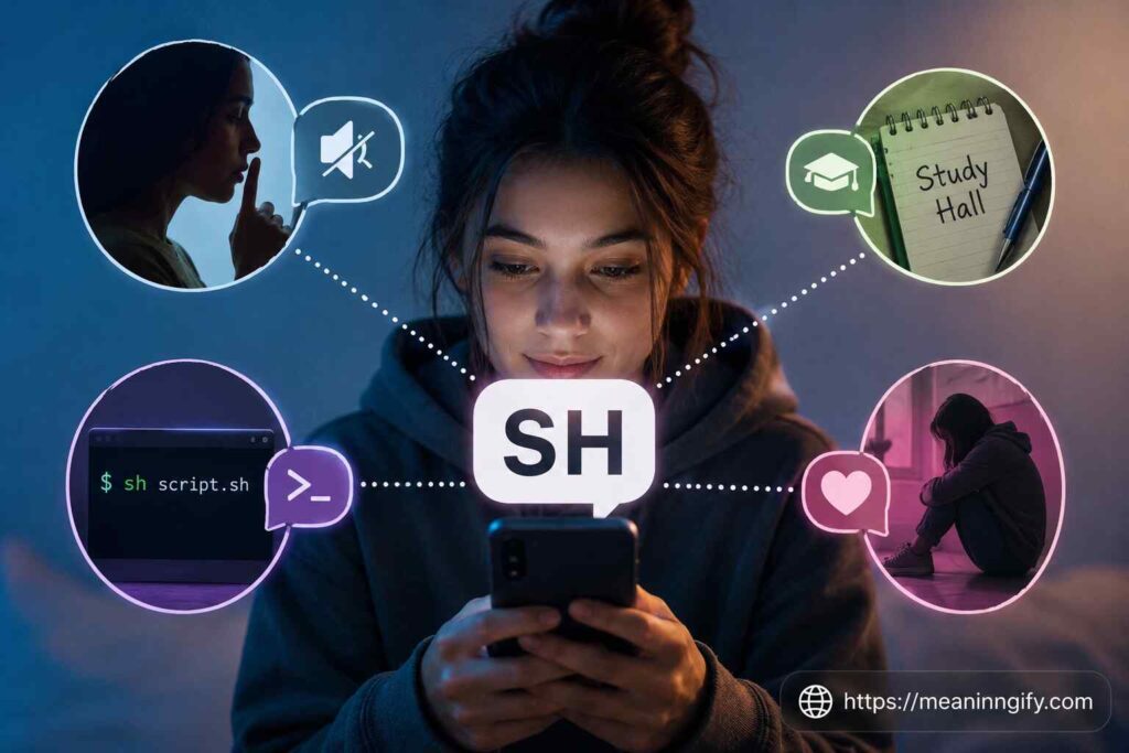 Background of SH Mean in Text