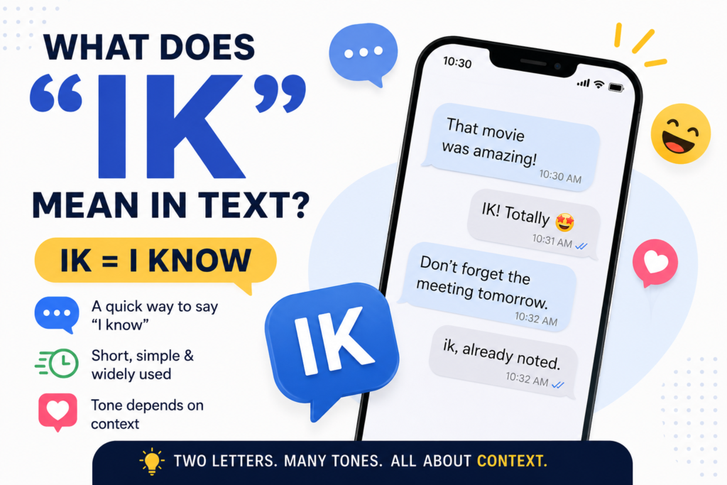 What Does "IK" Mean in Text? The Ultimate Guide to Its Meaning, Usage, Variations, and Contexts 2026