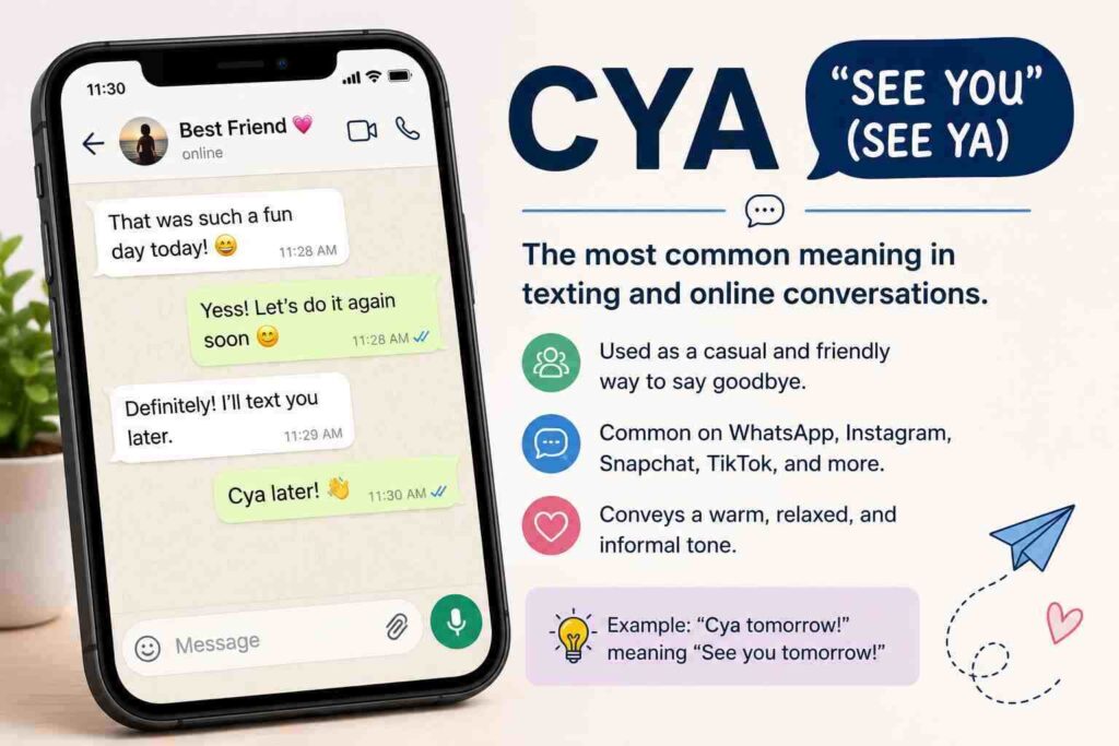 What Does “CYA” Mean in Text A Complete Guide to Its Meaning, Usage, and Contexts 2026