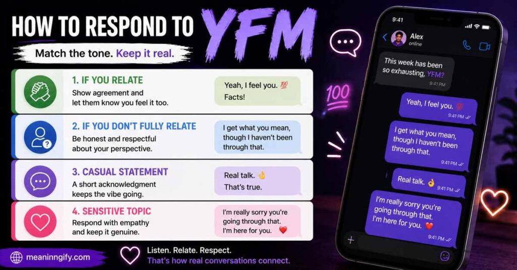 How to respond to YFM