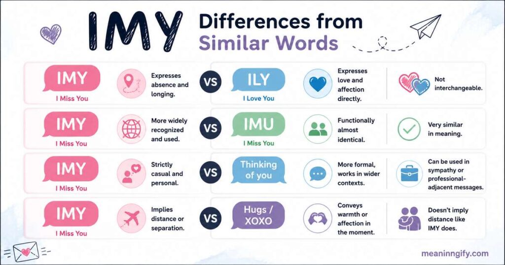 IMY vs Similar Words