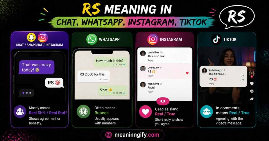 RS Meaning in Chat, WhatsApp, Instagram, TikTok