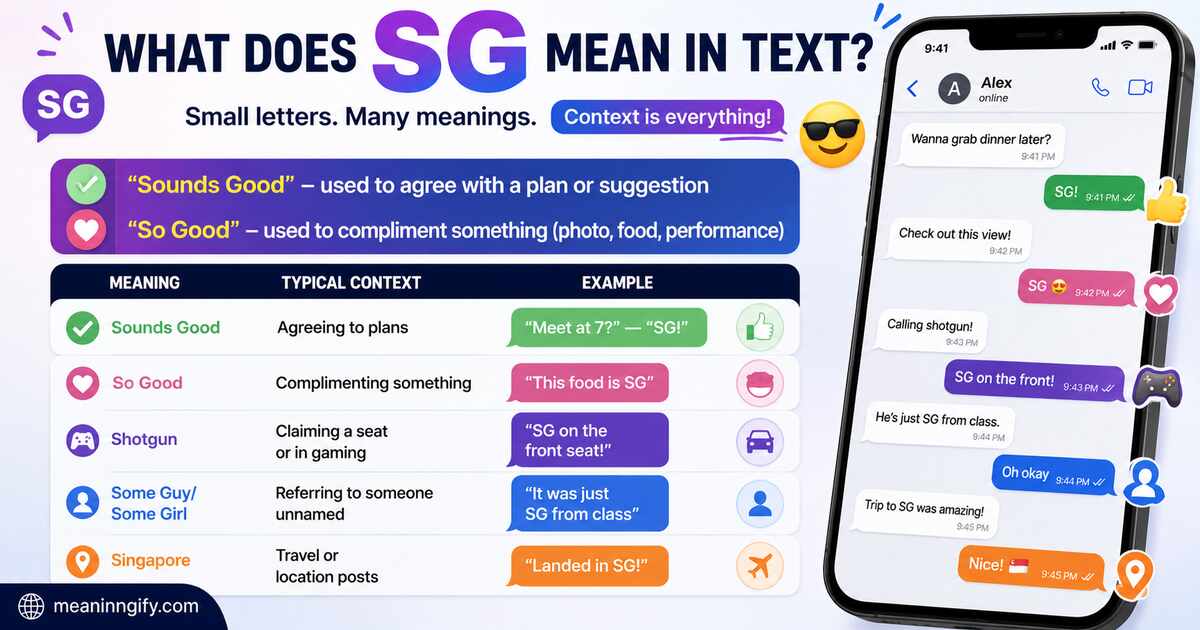 What Does SG Mean in Text A Complete Guide to Its Uses and Interpretations