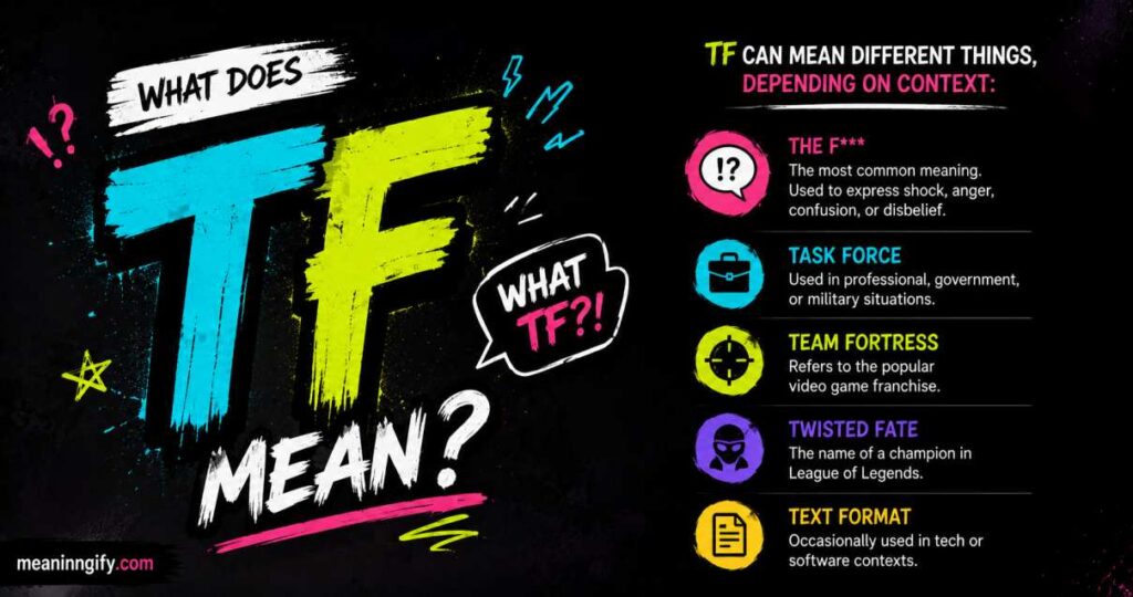 What Does TF Mean in Text Complete Guide to Its Meaning, Uses, and Contexts