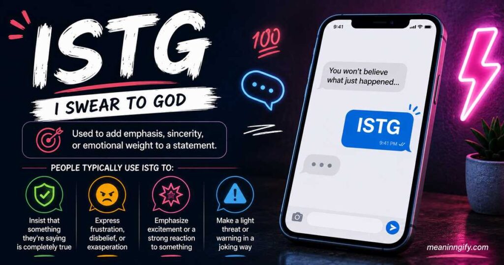 What Does ISTG Mean in Text Complete Guide to Its Meaning, Usage, and Contexts